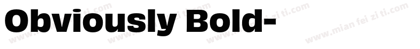 Obviously Bold字体转换